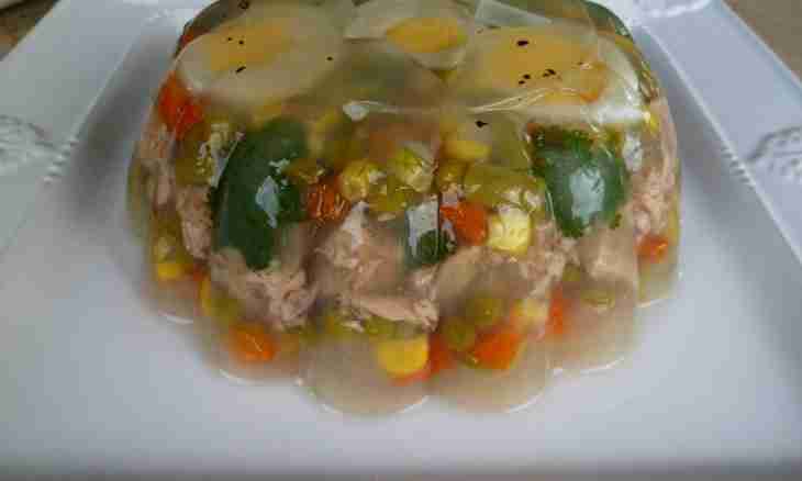 How to make aspic from a turkey with vegetables